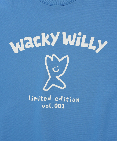 Wacky WiLLy(ワッキーウィリー)の「ロゴタイポグラフィック スウェット ブルー(スウェット・レディース・その他・SMALL/MEDIUM/LARGE/X-LARGE)」の5枚目の写真