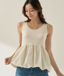 tutuanna（チュチュアンナ）の「[まるで毛布！のような暖かさ・厚手]リブバルーンタンクトップ（インナーウェア/肌着）」