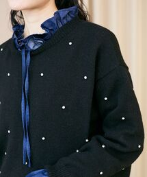 le.coeur blanc | ビジュークルーニット(ニット/セーター)