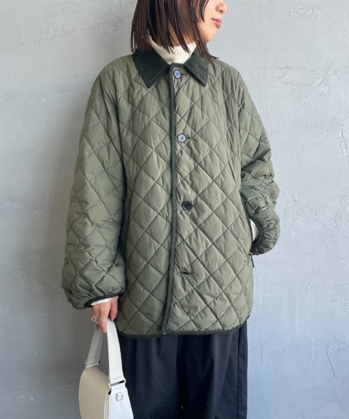 GYMPHLEX（ジムフレックス）の「[Gymphlex/ジムフレックス] キルトダウンパフスリーブミドルコート（ダウンジャケット/コート・レディース・オリーブ/ブラック・14）」の20枚目の写真