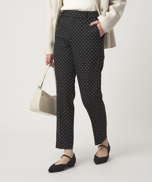 セール】キチントボトムス ドット ジャガード ALLFIT テーパード