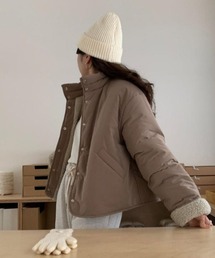 リバーシブルシングルブレストポケット付きコート