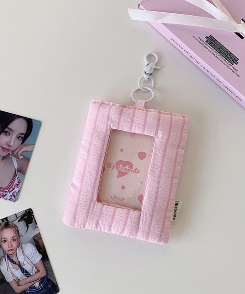 セール】推し活トレカホルダー/ストライプ柄カードホルダー