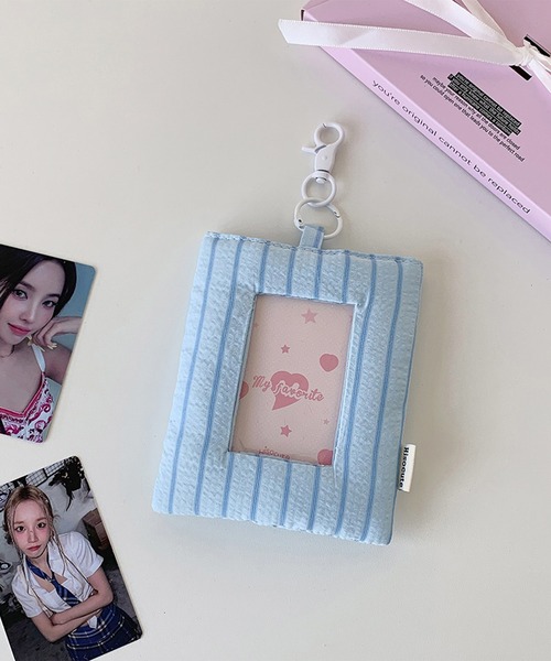 セール】推し活トレカホルダー/ストライプ柄カードホルダー