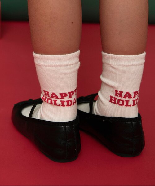 BREEZE（ブリーズ）の「クリスマスソックス（ソックス/靴下・キッズ・オフホワイト/レッド・15 /18/21）」の2枚目の写真