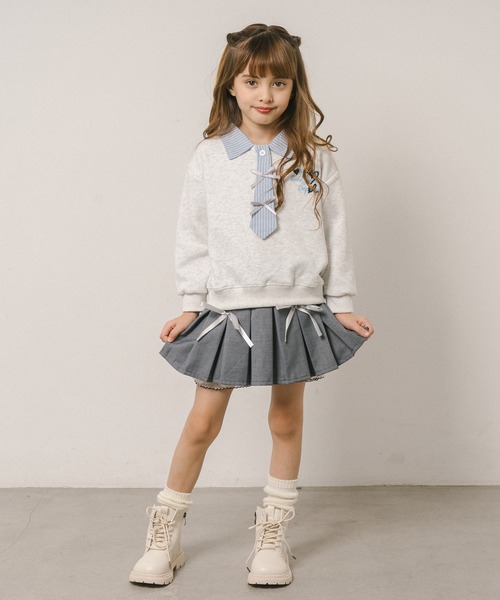 URBAN CHERRY（アーバンチェリー）の「レースアップカラーショートブーツ（ブーツ・キッズ・ホワイト・19.0cm/19.5cm/21.0cm/22.0cm/22.5cm）」の4枚目の写真