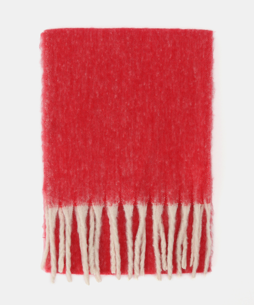 B.C STOCK（ベーセーストック）の「手洗い可 / ブークレマフラー（マフラー・レディース・チャコールグレー/ネイビー/イエロー/ホワイト/グリーン/レッド・FREE）」の6枚目の写真