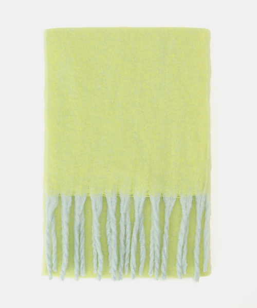 B.C STOCK（ベーセーストック）の「手洗い可 / ブークレマフラー（マフラー・レディース・チャコールグレー/ネイビー/イエロー/ホワイト/グリーン/レッド・FREE）」の5枚目の写真