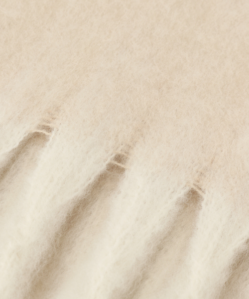 B.C STOCK（ベーセーストック）の「手洗い可 / ブークレマフラー（マフラー・レディース・チャコールグレー/ネイビー/イエロー/ホワイト/グリーン/レッド・FREE）」の19枚目の写真