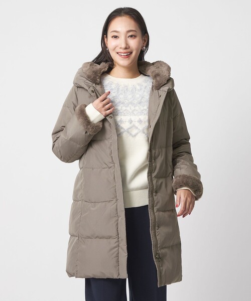 united arrows フェイクファーダウンコート フェイクファー ショールカラー ダウンコート＜A DAY IN THE LIFE