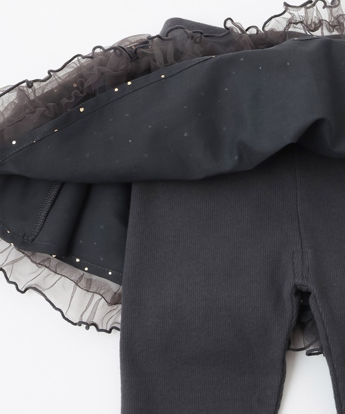 petit main（プティマイン）の「レギンスつきチュールスカート（スカート・キッズ・チャコール/アイボリー/ライトピンク・120cm/100cm/80ｃｍ/90cm/110cm/130cm）」の11枚目の写真