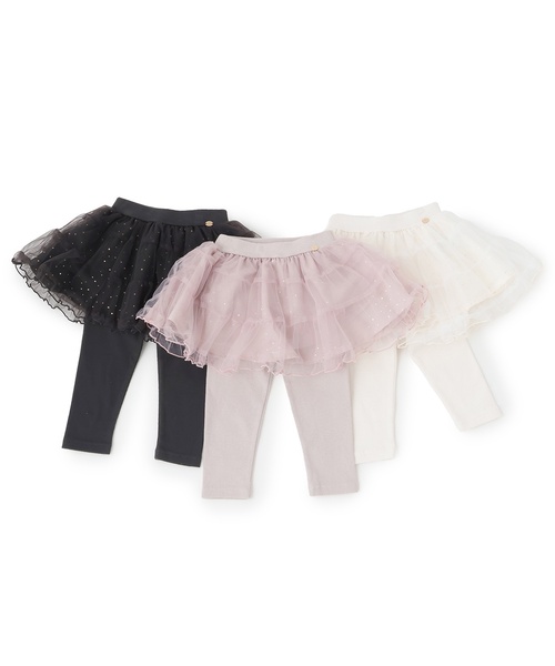petit main（プティマイン）の「レギンスつきチュールスカート（スカート・キッズ・チャコール/アイボリー/ライトピンク・120cm/100cm/80ｃｍ/90cm/110cm/130cm）」の6枚目の写真