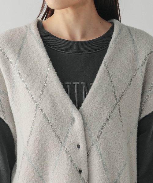 GLOBAL WORK（グローバルワーク）の「アソート柄シャギーベスト/603604（ベスト・レディース・グレー系その他/ライトグレー・MEDIUM/LARGE）」の8枚目の写真