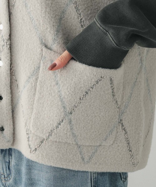 GLOBAL WORK（グローバルワーク）の「アソート柄シャギーベスト/603604（ベスト・レディース・グレー系その他/ライトグレー・MEDIUM/LARGE）」の11枚目の写真