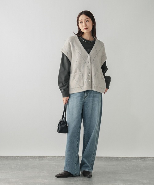 GLOBAL WORK（グローバルワーク）の「アソート柄シャギーベスト/603604（ベスト・レディース・グレー系その他/ライトグレー・MEDIUM/LARGE）」の14枚目の写真