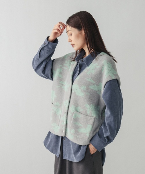 GLOBAL WORK（グローバルワーク）の「アソート柄シャギーベスト/603604（ベスト・レディース・グレー系その他/ライトグレー・MEDIUM/LARGE）」の12枚目の写真