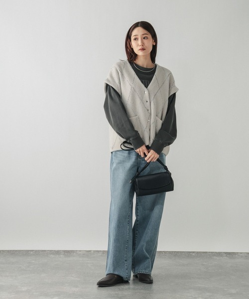 GLOBAL WORK（グローバルワーク）の「アソート柄シャギーベスト/603604（ベスト・レディース・グレー系その他/ライトグレー・MEDIUM/LARGE）」の13枚目の写真