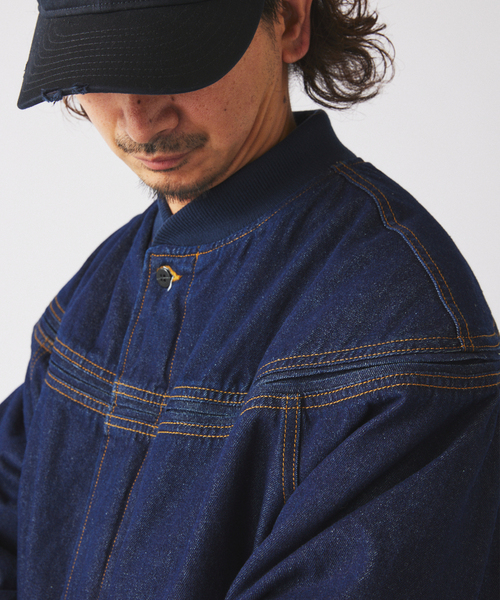 JOURNAL STANDARD relume（ジャーナルスタンダード　レリューム）の「デニム ダービー ジャケット（デニムジャケット・メンズ・ブラック/ネイビー・MEDIUM/LARGE）」の12枚目の写真