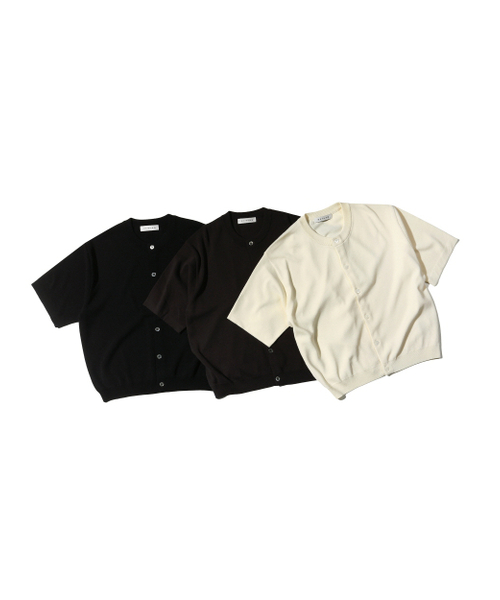 BESLOW（ビースロー）の「ファインニット ハーフスリーブカーディガン ブラウン（ニット/セーター・メンズ・その他・SMALL/LARGE/MEDIUM）」の7枚目の写真