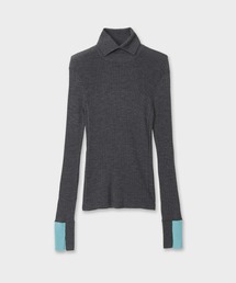 【CINOH/チノ】TURTLE NECK TIGHT KNIT/タートルネックタイトニット