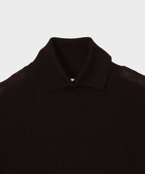 CINOH(チノ)の「【CINOH/チノ】TURTLE NECK TIGHT KNIT/タートルネックタイトニット(ニット/セーター・レディース・ライトブルー/チャコールグレー/ブラウン・38)」の5枚目の写真