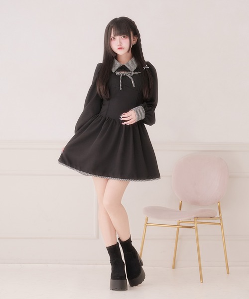 セール】胸開き配色ワンピース（ワンピース）｜Pal elfy（パル