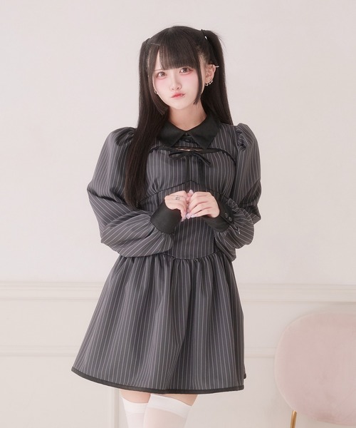 セール】胸開き配色ワンピース（ワンピース）｜Pal elfy（パル