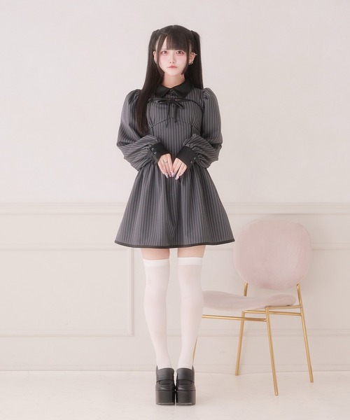 セール】胸開き配色ワンピース（ワンピース）｜Pal elfy（パル