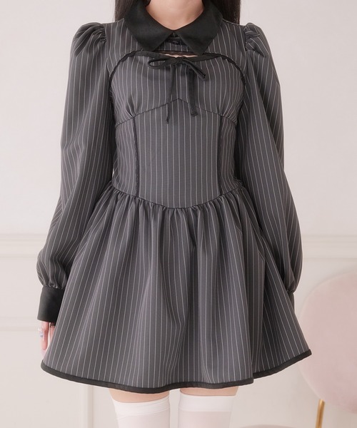 セール】胸開き配色ワンピース（ワンピース）｜Pal elfy（パル