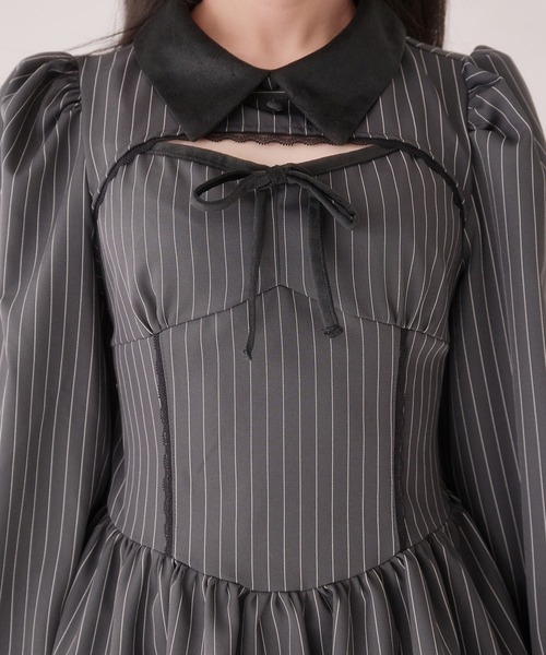 セール】胸開き配色ワンピース（ワンピース）｜Pal elfy（パル