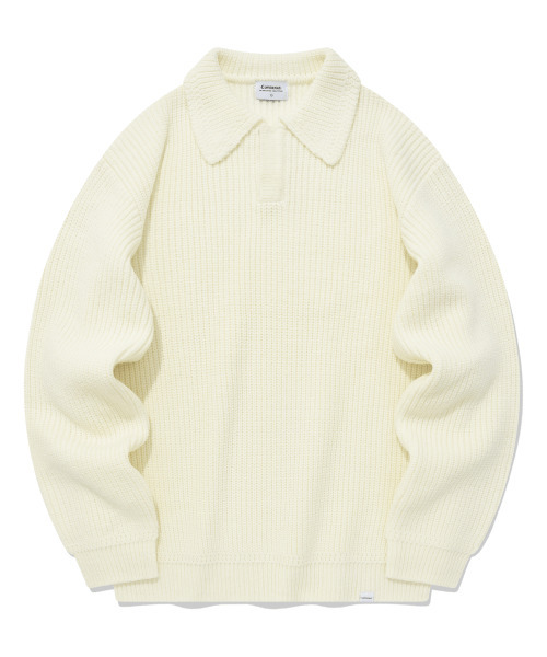 COVERNAT(カバーナット)の「オープンカラー ニット エクリュ(ニット/セーター・レディース・その他・LARGE/MEDIUM/SMALL/X-LARGE)」の1枚目の写真