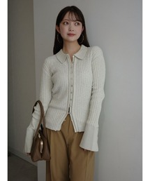 ウールレースニットトップス（ニット/セーター）｜anuans（ア