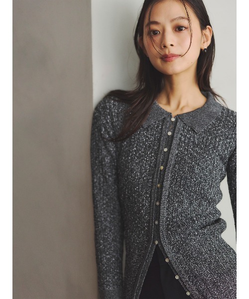 ネップラメニットトップス（ニット/セーター）｜anuans（アニュアンス