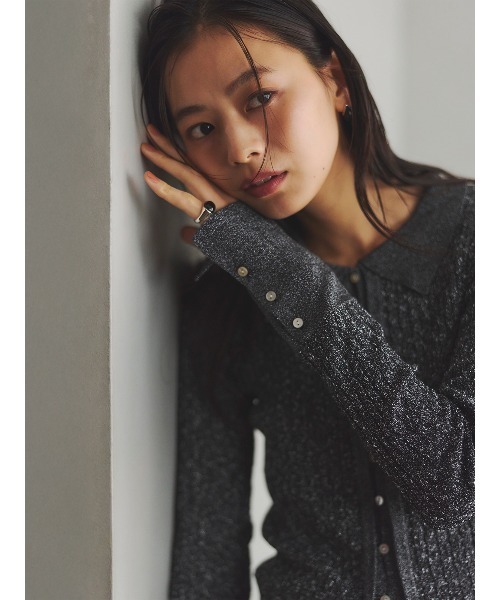 ネップラメニットトップス（ニット/セーター）｜anuans（アニュアンス