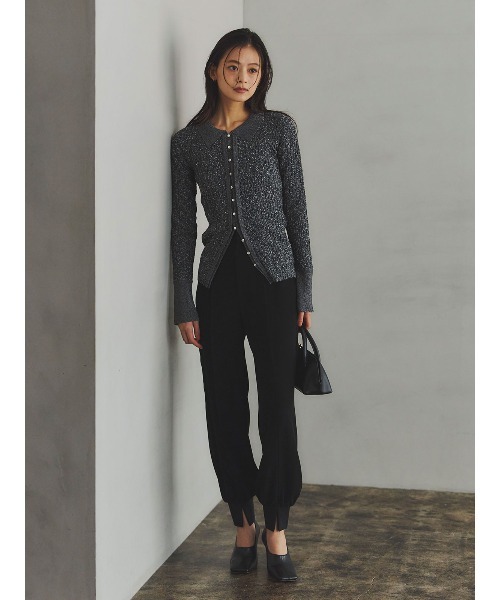 anuans（アニュアンス）ラメニットアンサンブル ブラック ラメニットアンサンブル（ニット/セーター）｜anuans（アニュアンス