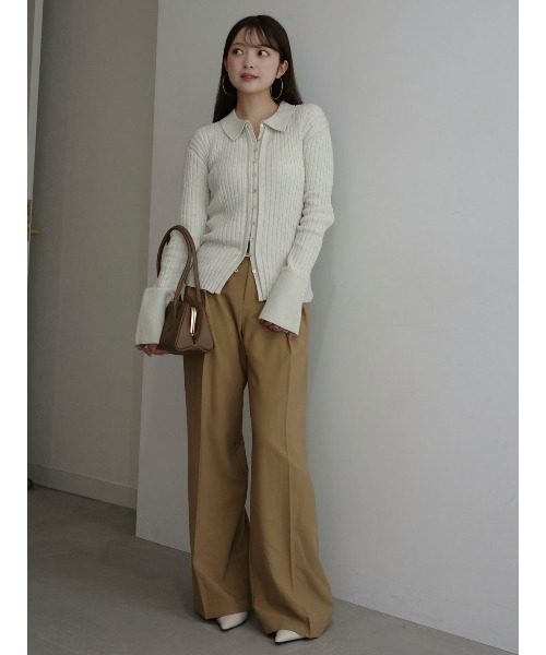 【新品】anuans ネップラメニットトップス　ブラック　F ネップラメニットトップス