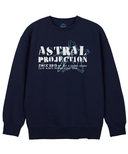 ASTRAL PROJECTION(アストラルプロジェクション)の「ヴィンテージレタリングルーズフィットスウェット_ネイビー(スウェット・メンズ・その他・MEDIUM/LARGE/X-LARGE/XX-LARGE)」の1枚目の写真