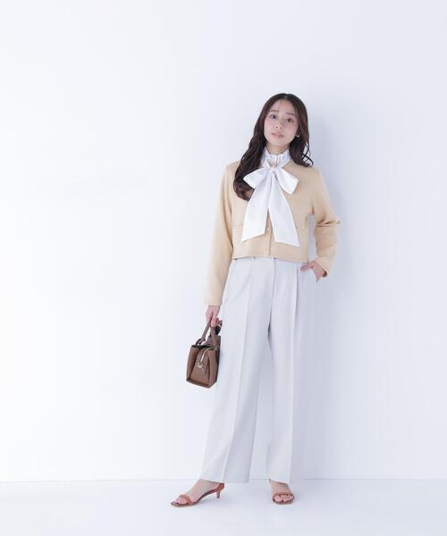 NATURAL BEAUTY BASIC（ナチュラルビューティーベーシック）の「◇ダブルブレスト SETUP パンツ（その他パンツ・レディース・ネイビー/ベージュ系その他/ピンク系その他/オフホワイト・SMALL/MEDIUM）」の2枚目の写真