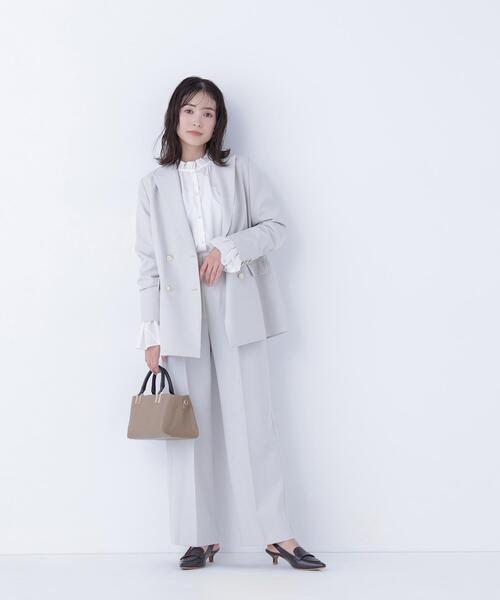 NATURAL BEAUTY BASIC(ナチュラルビューティーベーシック)の「◇ダブルブレスト SETUP パンツ(その他パンツ・レディース・ネイビー/ベージュ系その他/ピンク系その他/オフホワイト・SMALL/MEDIUM)」の8枚目の写真