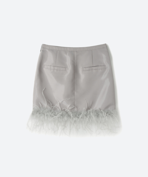 MOONSUN（ムーンサン）の「Ostrich Hair Mini Skirt / Silver（スカート・レディース・その他・SMALL/MEDIUM）」の2枚目の写真
