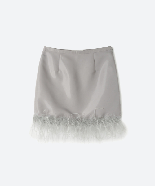 MOONSUN（ムーンサン）の「Ostrich Hair Mini Skirt / Silver（スカート・レディース・その他・SMALL/MEDIUM）」の3枚目の写真