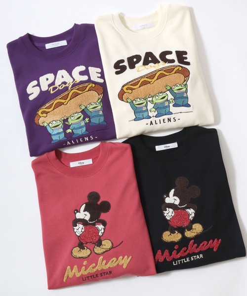 Disney(ディズニー)の「2026SS Disney/ディズニー ミッキー トイストーリー 裏毛 サガラ刺繍 オーバーサイズ スウェットトレーナー(スウェット・レディース・アイボリー/ブラック/レッド/パープル・M/L)」の19枚目の写真