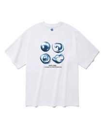 20番手ブルーボール半袖Tシャツホワイト