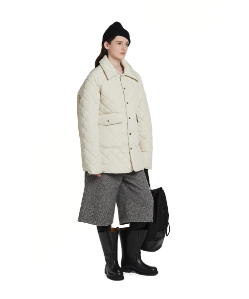 TRUNK PROJECT(トランクプロジェクト)の「Collar Quilted Jacket_Ivory(ダウンジャケット/コート・レディース・アイボリー・X-SMALL)」の3枚目の写真