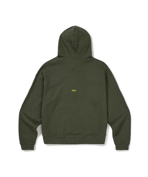 MMLG（エムエムエルジー）の「[Mmlg] FAMILY MESSAGE HOODIE (MOSS KHAKI)（パーカー・レディース・その他・X-LARGE/SMALL/MEDIUM/LARGE）」の2枚目の写真