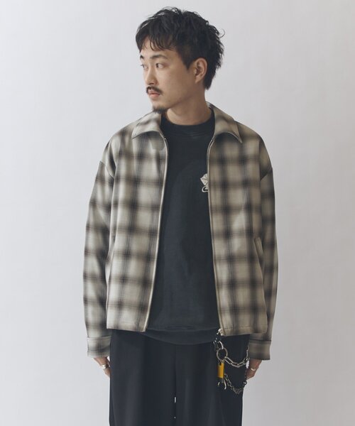 Lui's(ルイス)の「オンブレーチェックブルゾン(ブルゾン・メンズ・ブラック/ブラウン・S/M)」の14枚目の写真