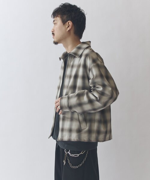 Lui's(ルイス)の「オンブレーチェックブルゾン(ブルゾン・メンズ・ブラック/ブラウン・S/M)」の15枚目の写真