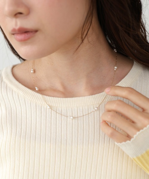 Bab(バブ)の「グロウパールネックレス(ネックレス・レディース・シルバー/ゴールド・ONESIZE)」の1枚目の写真