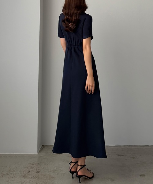 Louere（ルエレ）の「ツイストデザインフレアワンピース（ワンピース・レディース・ブラック/ネイビー/チャコール・SMALL/MEDIUM/LARGE/X-LARGE）」の16枚目の写真