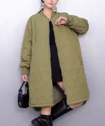 BY THE BAY（バイザベイ）の「アウター/キルティングブルゾン・ノーカラー ジャケット コート（ブルゾン）」